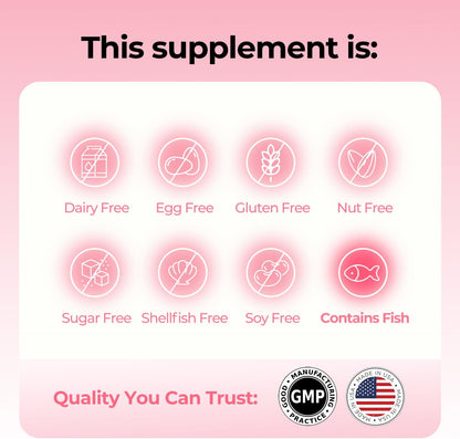 OxyEnergy GLP Supplement & Collagen Peptides Capsules for Women, 800mg Hydrolyzed Collagen