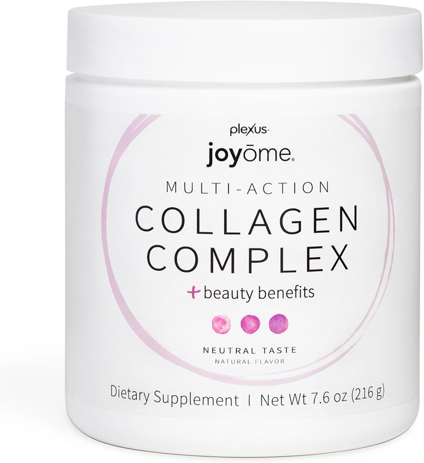 Joyōme® Multi-Action Collagen Complex | 5g collagen peptides per serving; neutral powder, mixes into any beverage; dairy-free, gluten-free, non-GMO