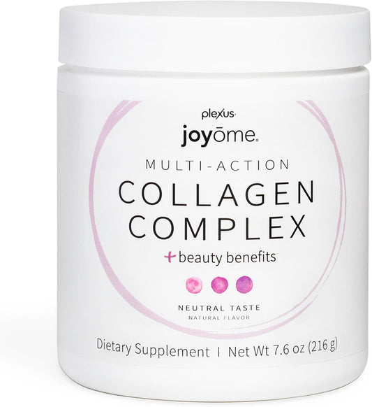Joyōme® Multi-Action Collagen Complex | 5g collagen peptides per serving; neutral powder, mixes into any beverage; dairy-free, gluten-free, non-GMO