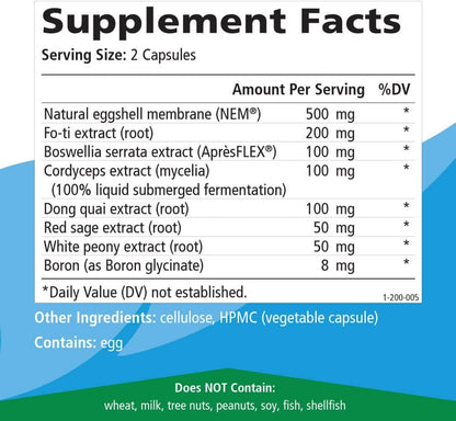 Pure Essence Labs JointEssence Supplement - Natural Joint Support for Men and Women - Non GMO - 60 Vegetarian Capsules