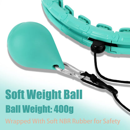 OurStarry 32 Knots Weighted Workout Hoop Plus Size, Smart Waist Exercise Ring