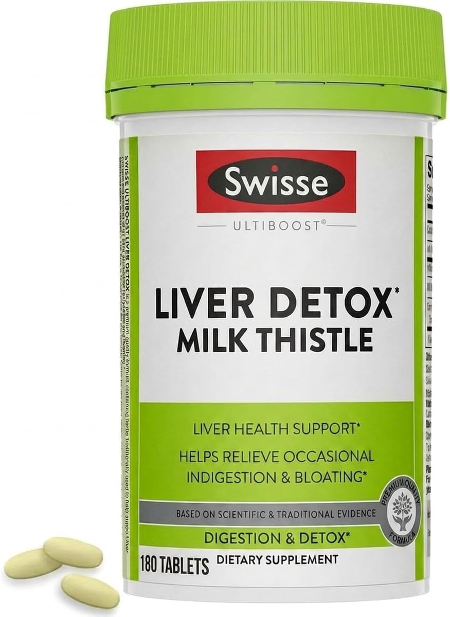 Swisse Liver Detox & Daily Multivitamin Bundle – Milk Thistle Cleanse + Men’s Multivitamin for Energy, Immunity & Overall Wellness