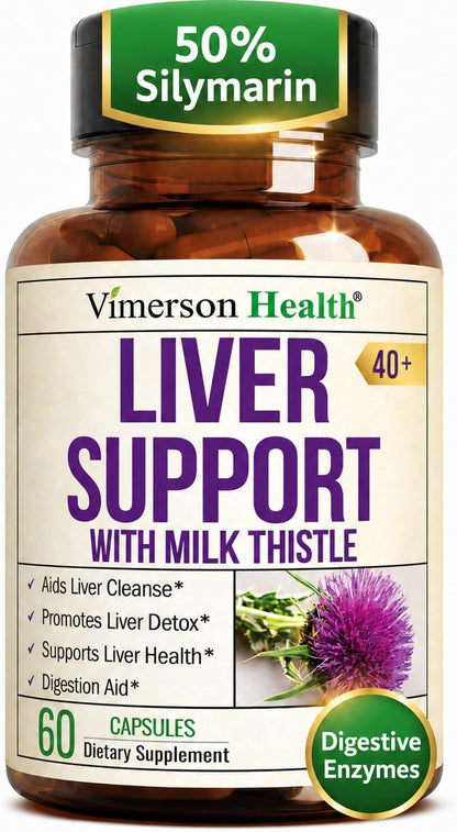 Liver Support – Liver Cleanse Detox & Repair – Silymarin Milk Thistle, 60ct