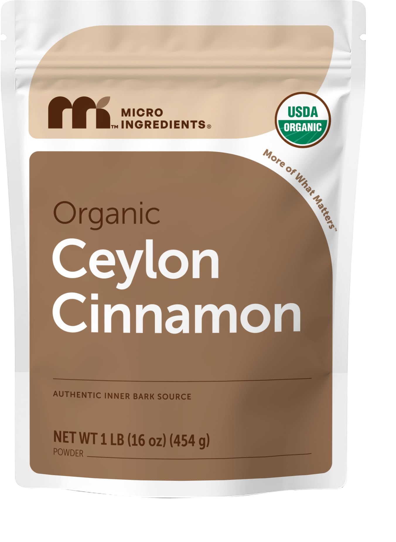 Micro Ingredients Organic Ceylon Cinnamon Powder, 8 oz | Sri Lanka Source | True Cinnamon for Spice & Seasoning | Great for Baking, Cooking, & Drinks | Additive Free, Non-GMO