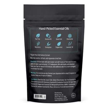 Soothing Tea Tree Oil Foot Soak with Stem Cell and Epsom Salt, 16 oz by M3