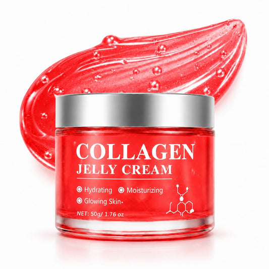 Collagen Jelly Cream — Niacinamide, Elastin & Collagen Moisturizer(1.76 oz) | 24H Glow & Hydration, Lightweight, Freeze-Dried Hydrolyzed Collagen for Skin Barrier Hydration, Plumper & Firmer looking Skin