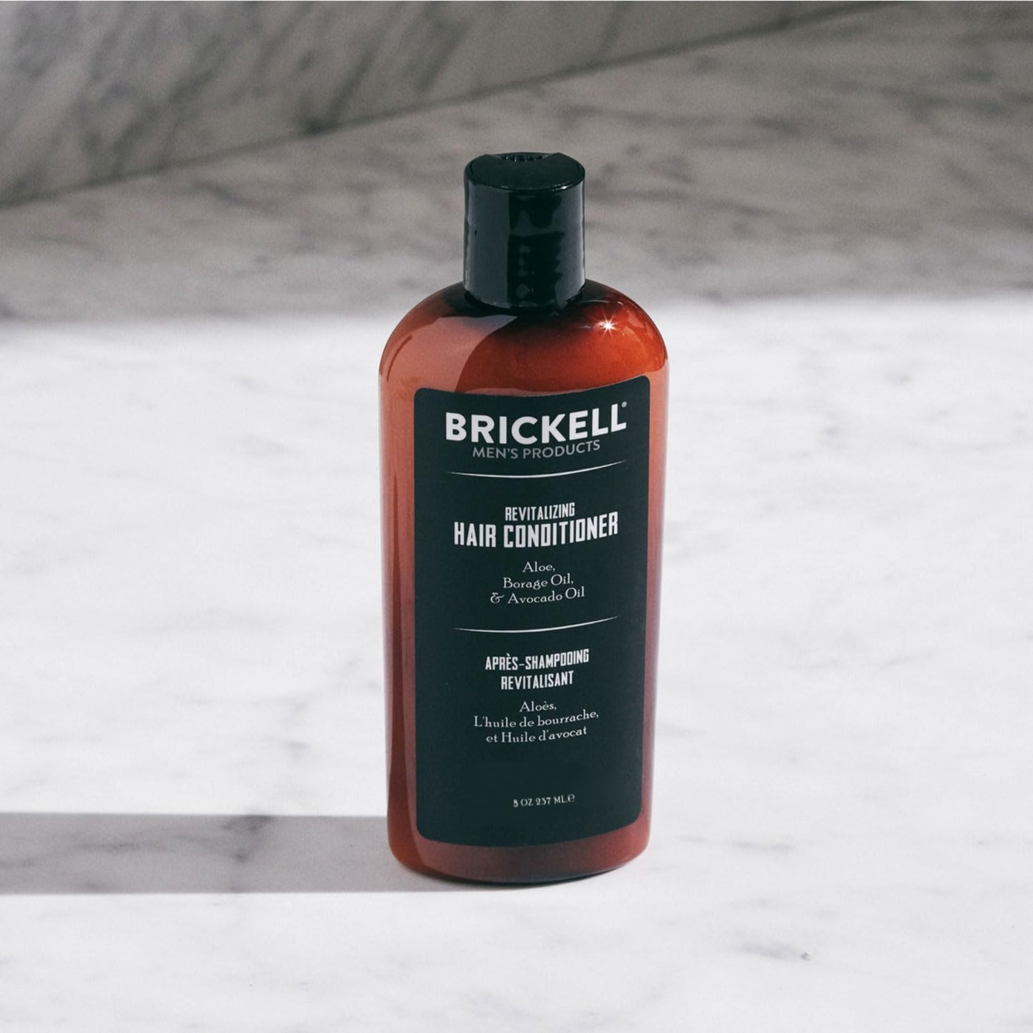 Brickell Men's Revitalizing Hair Conditioner for Men, Nourishing Hair Conditioner, Restores Shine and Moisture, With Aloe, Pro-Vitamin B5, and Avocado Oil, 8 Ounce, Scented, New Formula