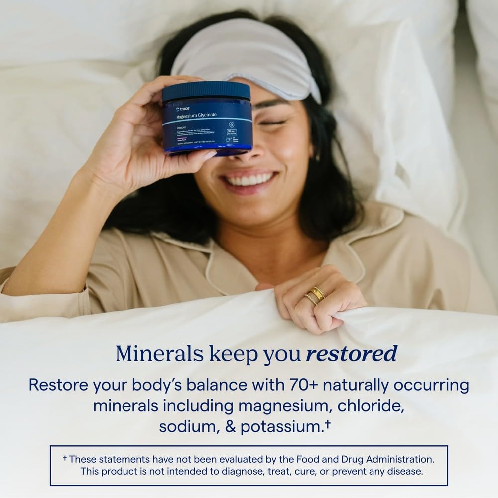 Trace Minerals Magnesium Glycinate Powder, Mixed Berry Lemonade