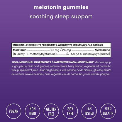 Melatonin Gummies for Kids & Adults | Natural Sleep Aid Drug-Free, Vegan Berry Flavor Kids Melatonin Gummy Supplement | 2.5mg, 5mg or 10mg Dose | Sleeping Pills Substitute 60 Gummies (Pack of 2)