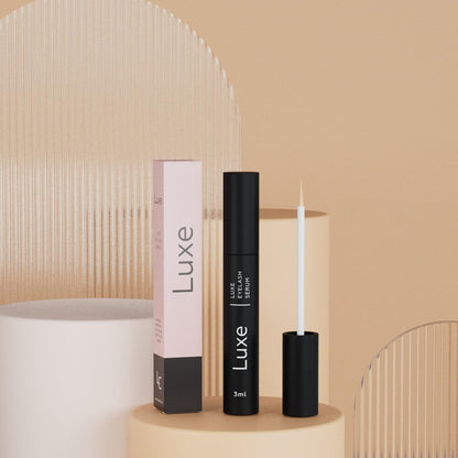 Luxe Cosmetics Eyelash Serum (3mL) Eyelash Growth Serum for Thicker, Longer & Fuller Lashes - Premium Lash Growth, Volume Lashes - Visible Results After 4 Weeks - Suitable for All Eyelashes
