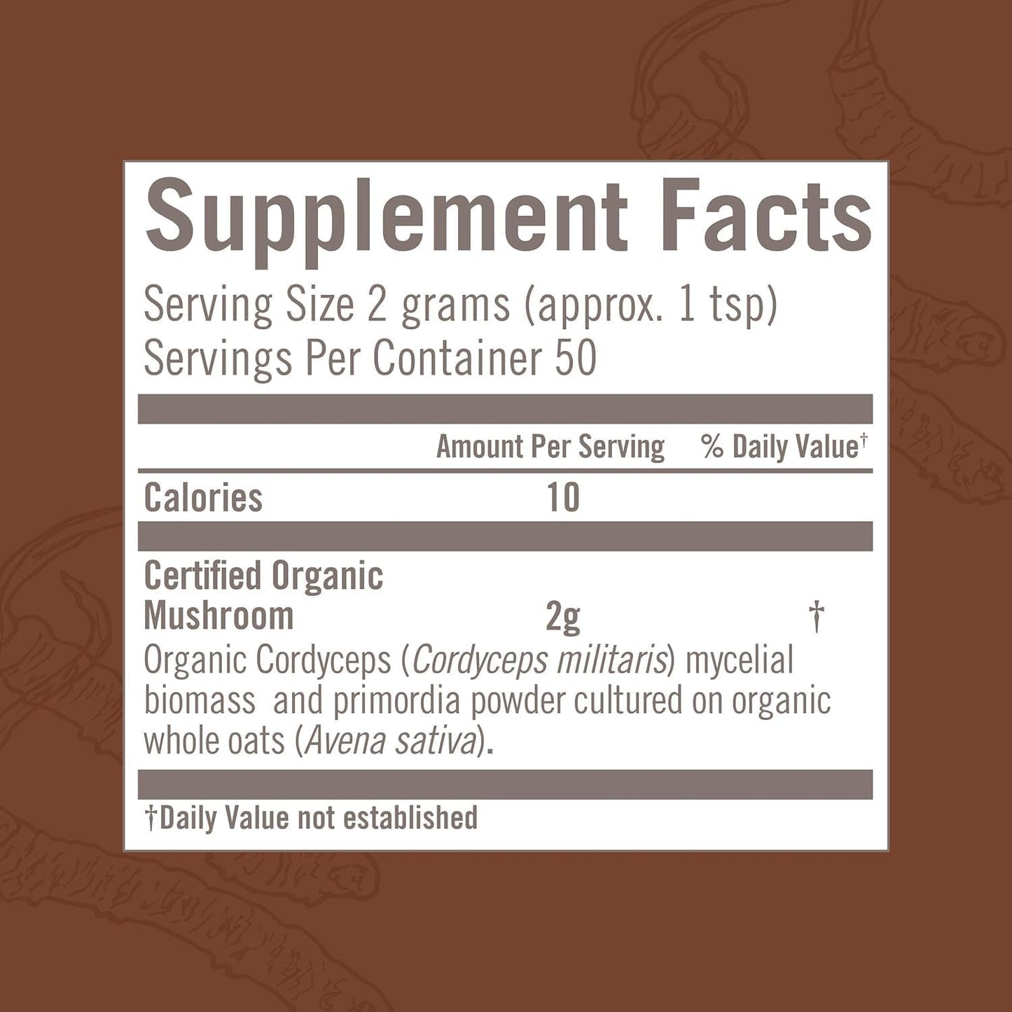 OM MUSHROOM SUPERFOOD Cordyceps Organic Mushroom Powder, 3.5 Ounce, 50 Servings, Energy, Power, Stamina and Endurance Support, Superfood Supplement for Sports Performance