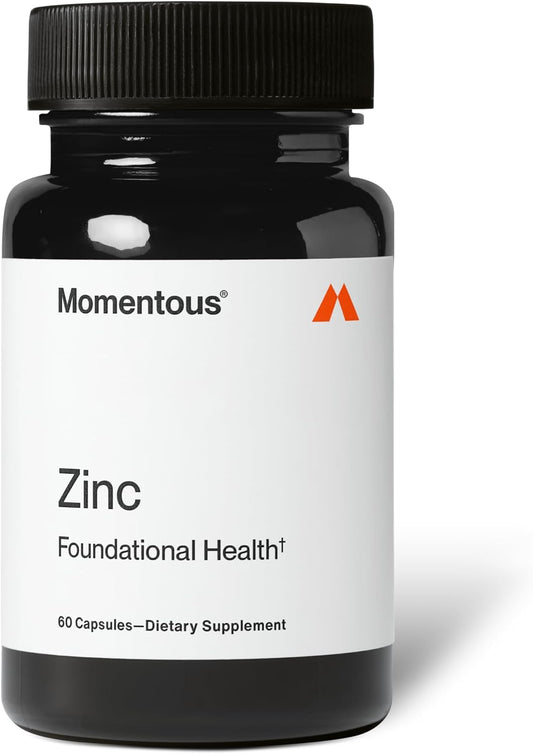 Momentous Zinc Picolinate 15 mg - Immunity & Hormone Support - Bioavailable Zinc Supplement - Promotes Joint Health & Lean Muscle Mass - NSF Certified for Sport - GMO-Free & Gluten-Free - 60 Servings