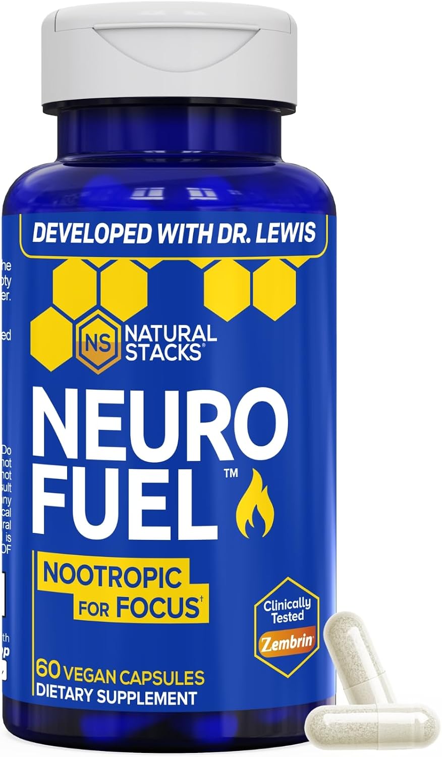 NeuroFuel Kanna Nootropic With Zembrin For Memory And Focus, 60 Capsules | Sceletium Tortuosum extract supports mental clarity and cognitive performance. Ideal for work, study, and busy days.