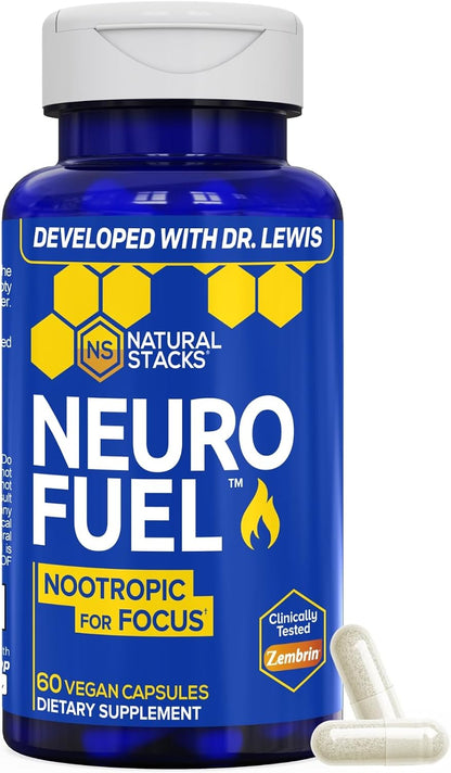 NeuroFuel Kanna Nootropic With Zembrin For Memory And Focus, 60 Capsules | Sceletium Tortuosum extract supports mental clarity and cognitive performance. Ideal for work, study, and busy days.