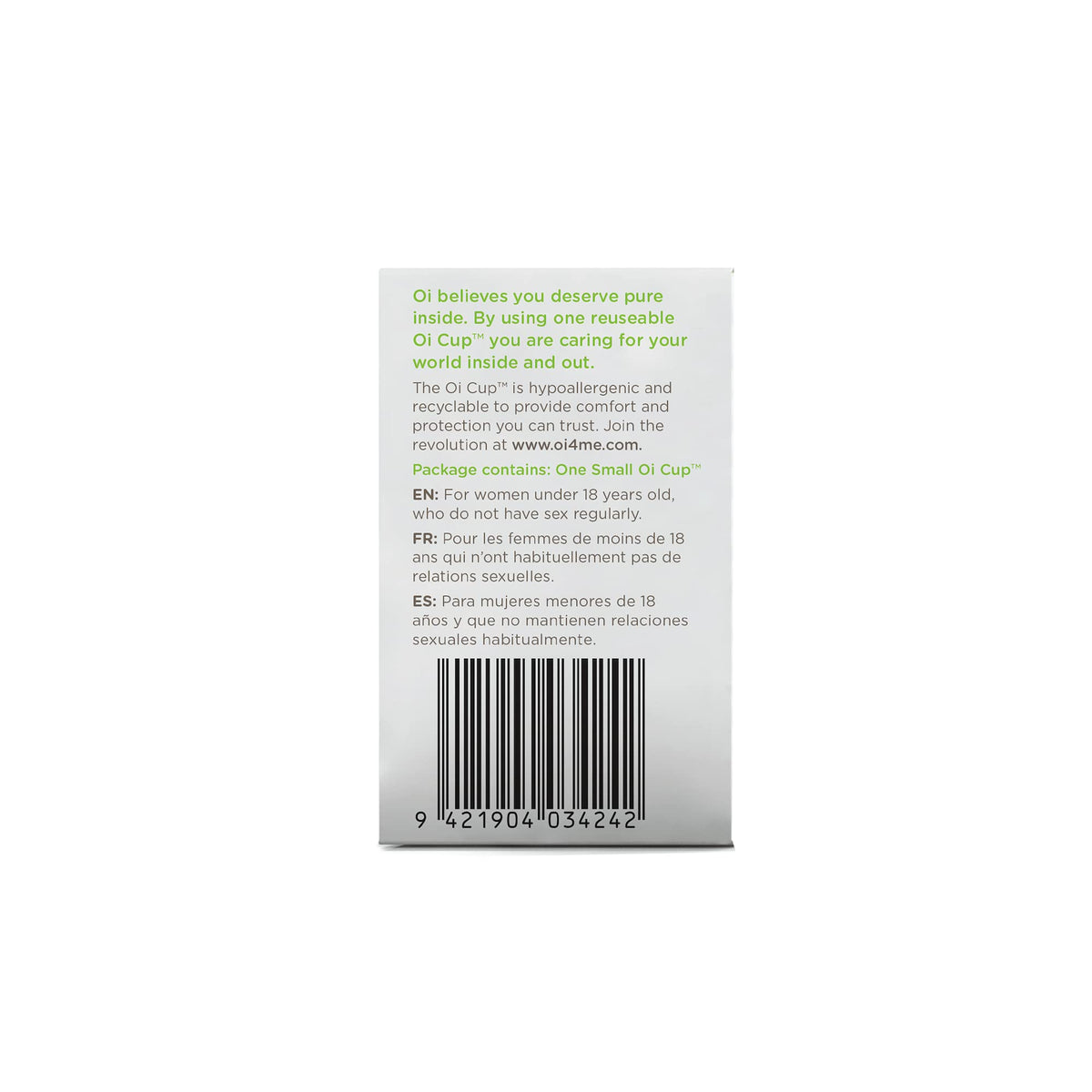 Oi | Organic Initiative - Menstrual Cup | Small - Slim-fit, Wear for 12 hrs | Reusable, Leak Free (17 ml)