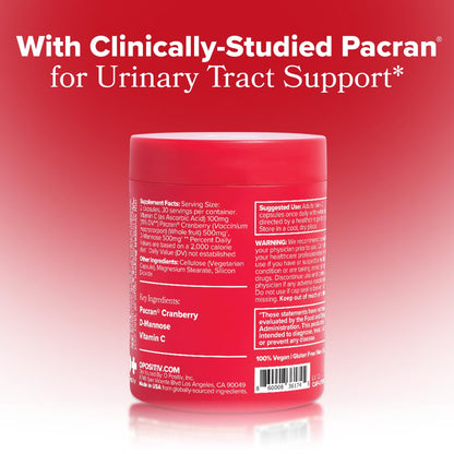 URO Urinary Tract Health Supplement with Pacran Cranberry – 30-Day Supply