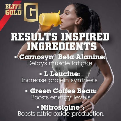 Elite Gold Amino Uptake, Blueberry Lemonade, Amino Energy, Hydration, Beta Alanine, Energy Drink, Beta Alanine, L Citrulline, 8.46 oz Tub (30 Servings)