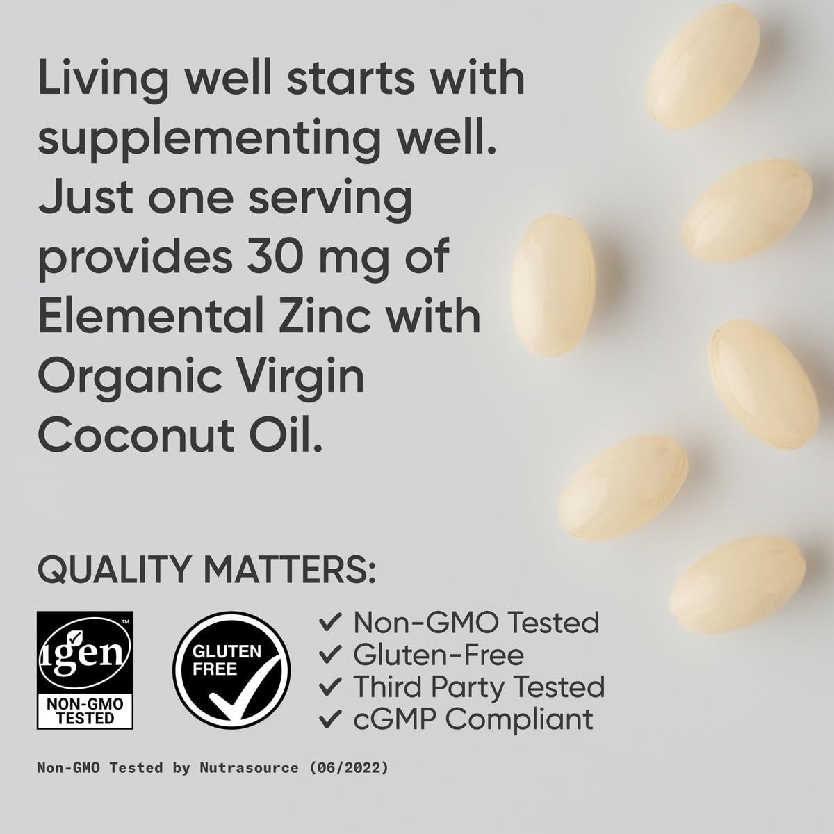 Sports Research High Potency Zinc Picolinate 30mg with Organic Coconut Oil | Highly Absorbable Zinc Supplement for Healthy Immune & Enzyme Function - Non-GMO Tested & Gluten-Free (90 Liquid Softgels)