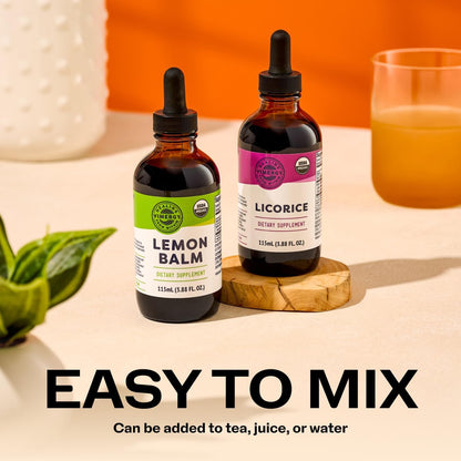 Vimergy GLP-1 Digestive Kit* – Lemon Balm (115ml) + Licorice (115ml) – Digestive + Stress Support – Organic, Vegan, Kosher – Fast-Absorbing Liquid Extracts – Herbal Tea Companion for GLP-1 Users
