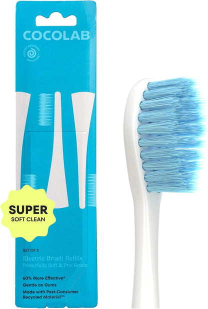 Electric Toothbrush Head Refills by COCOLAB, Sonicare Compatible, 3-Pack