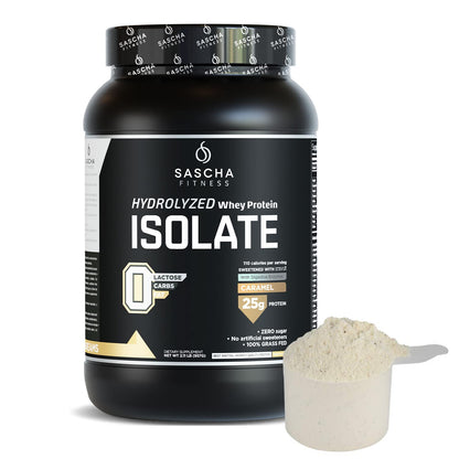 SASCHA FITNESS Hydrolyzed Whey Protein Isolate,100% Grass-Fed (2.11 Pounds)