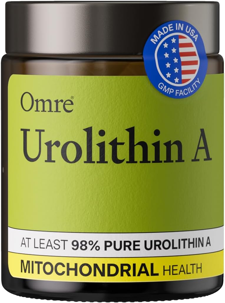 OMRE - Urolithin A 500mg, 98% Purity - Support for Healthy Aging and Cellular Renewal - Mitochondrial and Ceullular Energy Support for Longevity - 30 Servings