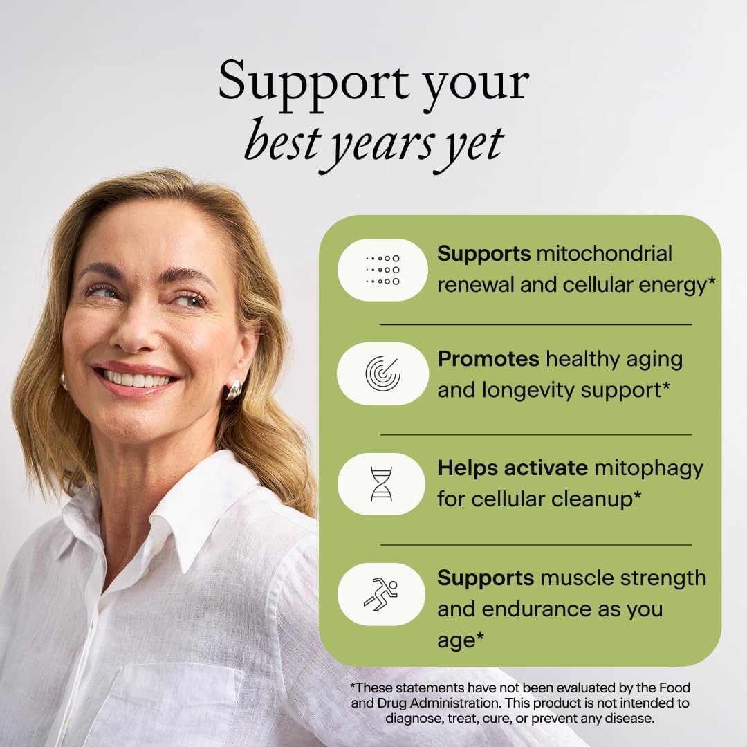 OMRE - Urolithin A 500mg, 98% Purity - Support for Healthy Aging and Cellular Renewal - Mitochondrial and Ceullular Energy Support for Longevity - 30 Servings