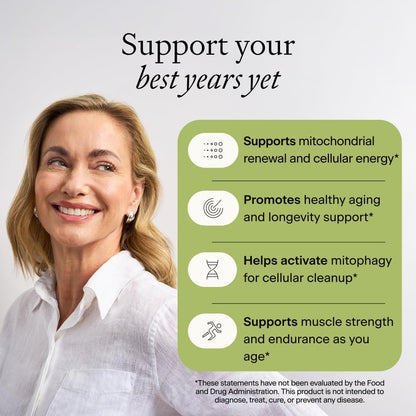 OMRE - Urolithin A 500mg, 98% Purity - Support for Healthy Aging and Cellular Renewal - Mitochondrial and Ceullular Energy Support for Longevity - 30 Servings