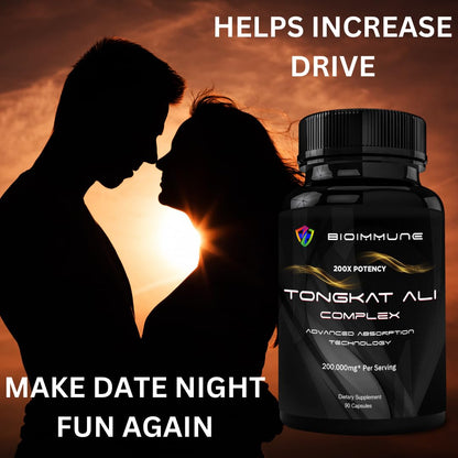 BioImmune Longjack Tongkat Ali Ultra Concentrated Purified Extract Capsules | Strength Muscle Mass, Drive, Performance