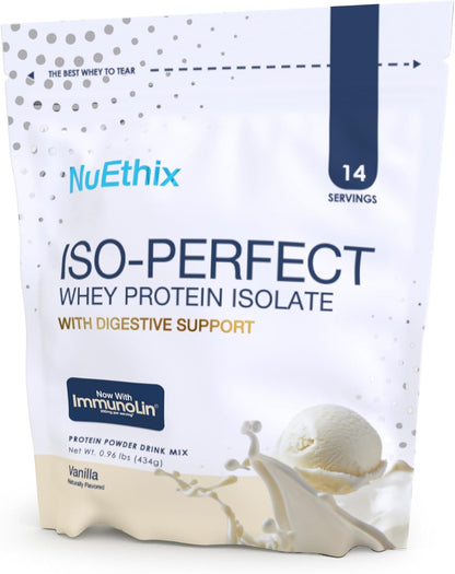 NuEthix Formulations ISO-Perfect with Digestive Support (Vanilla, 14 Servings)