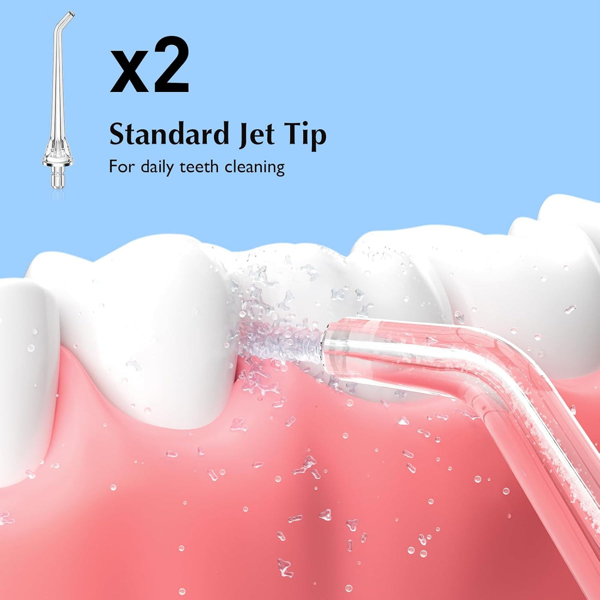COSLUS Water Dental Flosser Teeth Pick & Water Dental Flosser Tip Replacement Heads