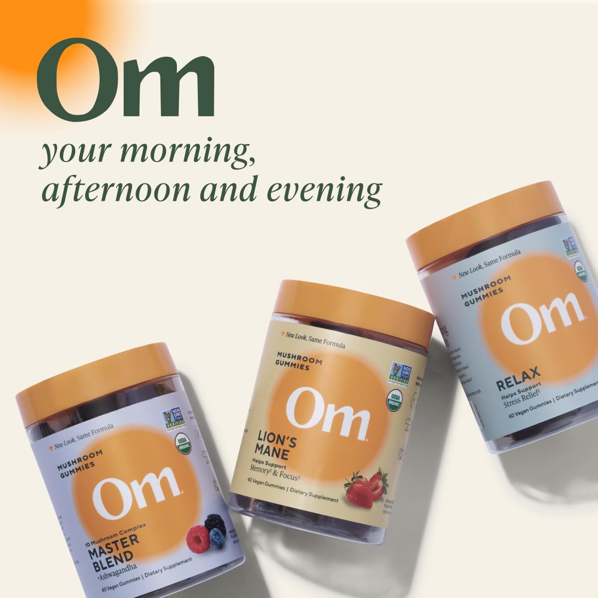 OM MUSHROOM SUPERFOOD Master Blend Mushroom Gummies – Organic 10-Mushroom Complex with Ashwagandha – Supports Immunity, Gut Health & Stress Relief – Mixed Berry Flavor – 28 Servings, 56 Count.