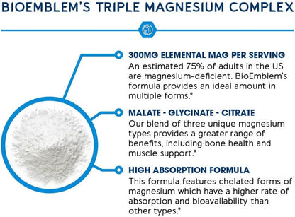 BioEmblem Magnesium Glycinate 120 Capsules
