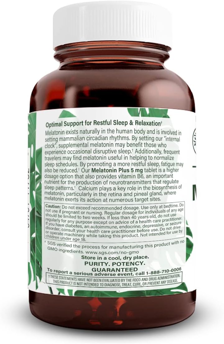 Natural Nutra Vegan Melatonin 5mg with Vitamin B6, 100 Tablets | Fast Dissolve, Melatonin with Calcium for Optimal Sleep, Promoting More Restful Sleep, Gluten-Free, Non-GMO