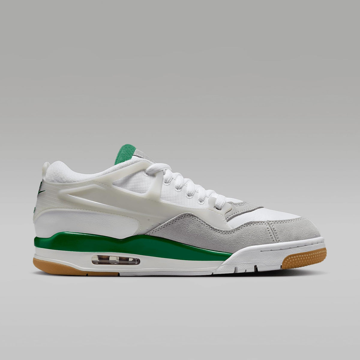 Air Jordan 4 RM Men's Shoes (FQ7939-103, White/Neutral Grey/Wolf Grey/Pine Green) Size 12