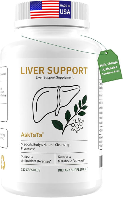 Liver Health Support Supplement, 5 Natural Herbal Blend for Daily Liver Care, 120 Capsules