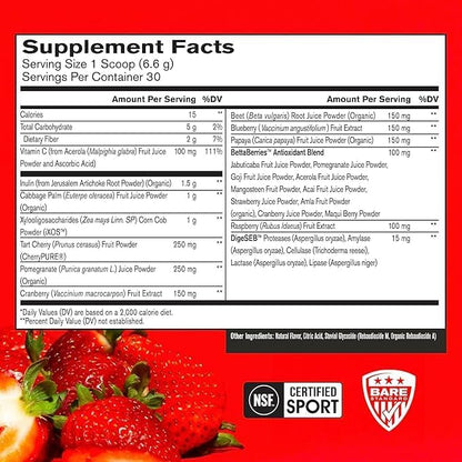 BARE PERFORMANCE NUTRITION BPN Strong Greens (Lemon) & Reds (Strawberry) Superfood Bundle