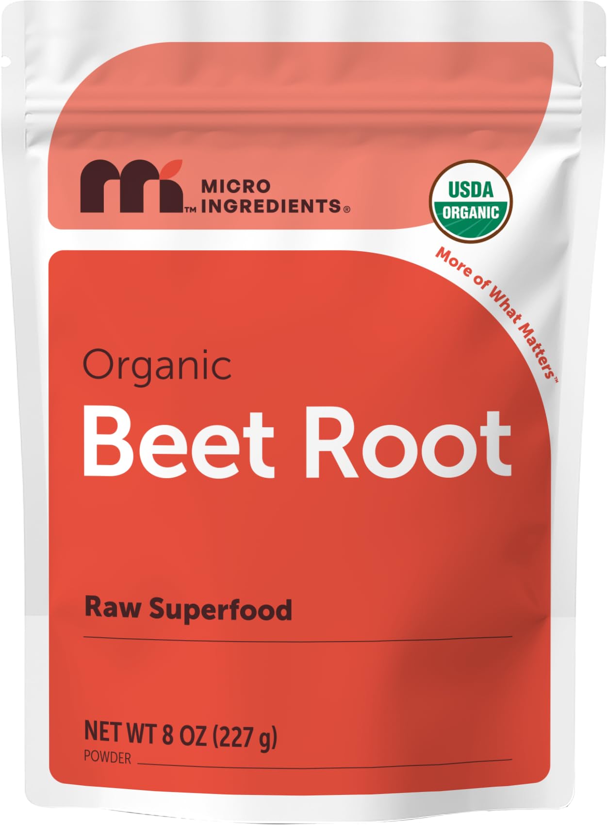 Micro Ingredients Organic Beet Root Powder, 2lb | Water Soluble, Highly Concentrated Raw Beet Supplement | Superfood Drink Mix | Non-GMO, Vegan Friendly, Plant Based