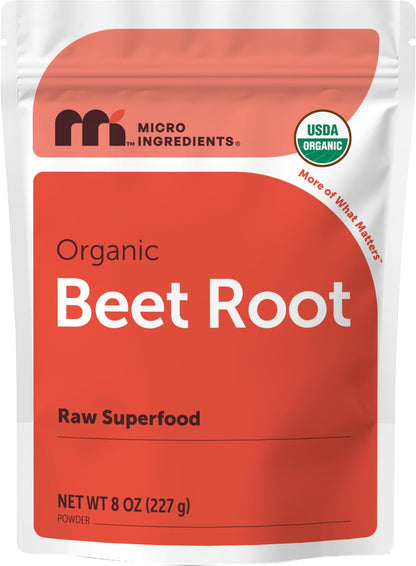 Micro Ingredients Organic Beet Root Powder, 2lb | Water Soluble, Highly Concentrated Raw Beet Supplement | Superfood Drink Mix | Non-GMO, Vegan Friendly, Plant Based