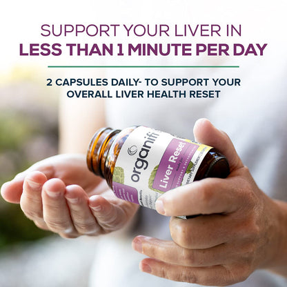 Organifi - Liver Reset - Liver Detox - Digestive and Immune Support - Promotes Cellular Energy Production, 30 Capsules
