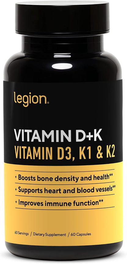 LEGION Men’s Wellness Stack – Creatine Gummies + Triumph Multivitamin + Vitamin D3 K2 + Triple Strength Omega 3 Fish Oil – Strength, Energy, Heart & Immune Support