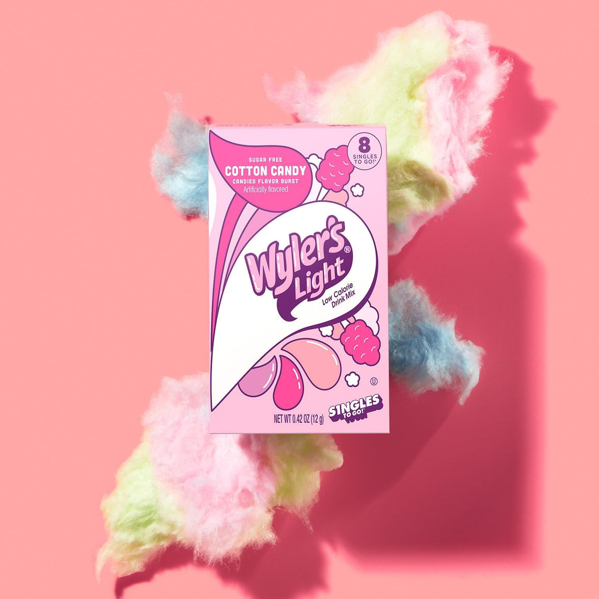 Wyler's Light Cotton Candy Singles To Go Drink Mix - 8 CT, Pack of 3