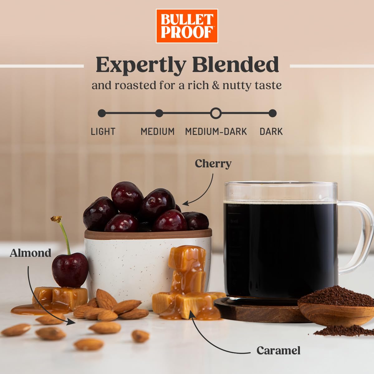 Bulletproof Original Medium Roast Ground Coffee,100% Arabica Coffee, Clean Coffee Tested for Toxins, Sustainably Sourced, 12 Ounces