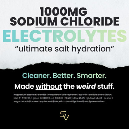 Electrolyte Capsules with 1000mg Sodium, Potassium & Magnesium, 90 Count | Formulated with chloride mineral salts and glycinate. Zero sugar, no mixing, convenient capsules, 30 servings
