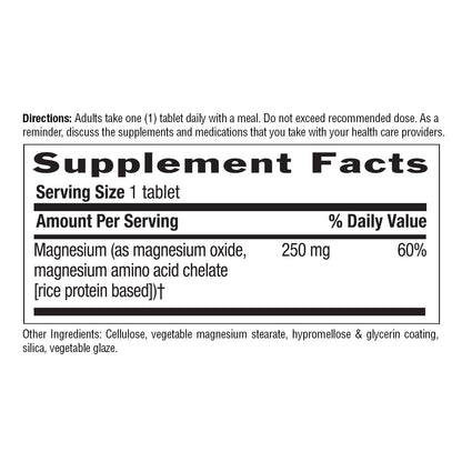 Country Life, Chelated Magnesium 250mg, Supports Bone and Immune Health, Daily Supplement, 240 ct