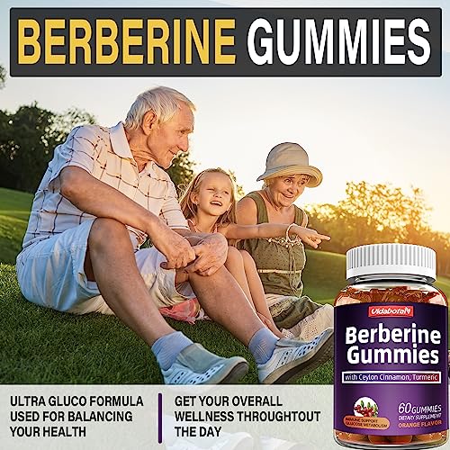 Berberine Gummies with Ceylon Cinnamon 2000mg High Potency Berberine HCI Supple