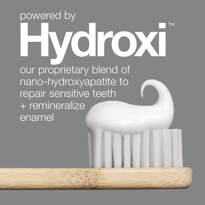 Davids Nano Hydroxi Toothpaste and Tongue Scraper Bundle, Remineralize Enamel, Sensitive Relief & Teeth Whitening - Antiplaque, Fluoride Free, SLS Free, Peppermint, 4oz, Made in USA