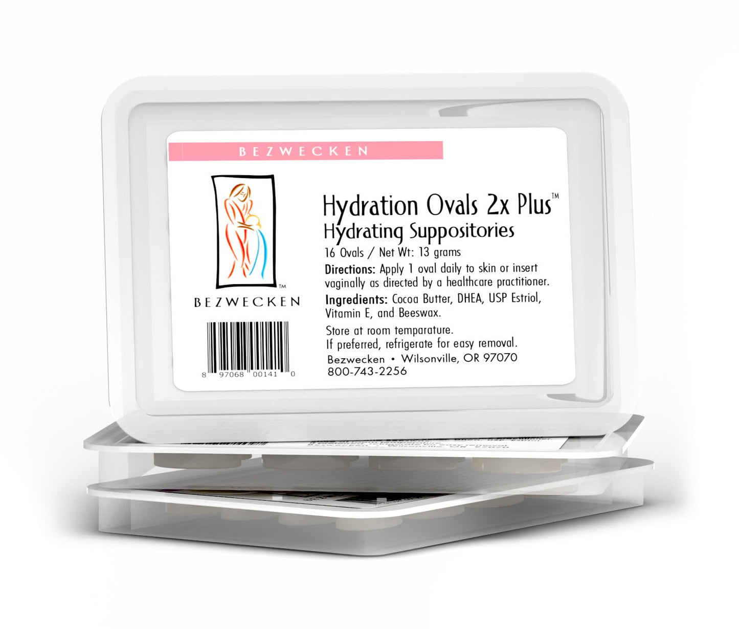 Bezwecken – Hydration Ovals 2X Plus DHEA – 16 Extra Strength Ovals - Professionally Formulated to Alleviate Vaginal Dryness in Menopausal Women - Safe & Natural