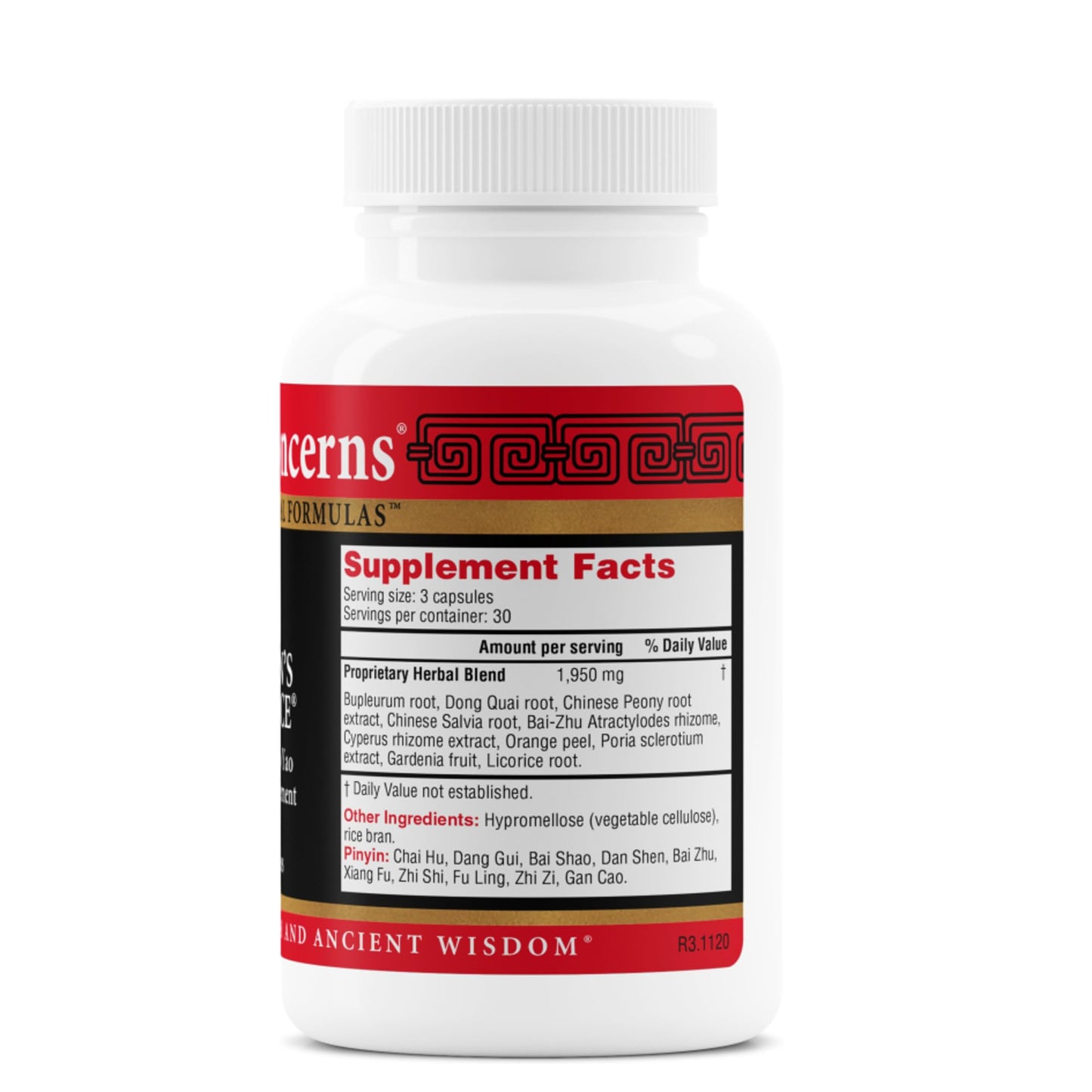 Health Concerns Woman's Balance – Herbal PMS Support Supplement for Women – Menstrual Cycle & Menopause Relief – Chinese Herbal Formula – Mood Support & Hormonal Balance – 90 Capsules