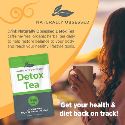 Naturally Obsessed 4 Week DRINK2SHRINK Detox Tea Formula Flat Belly System Detox Kit